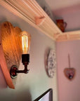 Rustic Love Heart Wall Light
