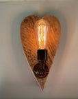Rustic Love Heart Wall Light