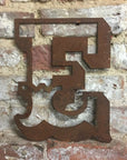 12" Rusty Metal Carnival Alphabet Letters A–Z
