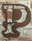 12" Rusty Metal Carnival Alphabet Letters A–Z