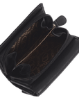 SADDLER CARLA Handmade Leather Compact Trifold Purse – RFID Protected | 5 Card Slots, ID Window & Zipped Coin Pocket | Gift Boxed
