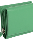 SADDLER CARLA Handmade Leather Compact Trifold Purse – RFID Protected | 5 Card Slots, ID Window & Zipped Coin Pocket | Gift Boxed