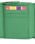 SADDLER CARLA Handmade Leather Compact Trifold Purse – RFID Protected | 5 Card Slots, ID Window & Zipped Coin Pocket | Gift Boxed