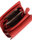 SADDLER CARLA Handmade Leather Compact Trifold Purse – RFID Protected | 5 Card Slots, ID Window & Zipped Coin Pocket | Gift Boxed