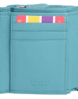 SADDLER CARLA Handmade Leather Compact Trifold Purse – RFID Protected | 5 Card Slots, ID Window & Zipped Coin Pocket | Gift Boxed