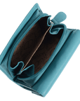 SADDLER CARLA Handmade Leather Compact Trifold Purse – RFID Protected | 5 Card Slots, ID Window & Zipped Coin Pocket | Gift Boxed