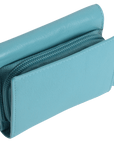 SADDLER CARLA Handmade Leather Compact Trifold Purse – RFID Protected | 5 Card Slots, ID Window & Zipped Coin Pocket | Gift Boxed