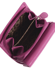 SADDLER CARLA Handmade Leather Compact Trifold Purse – RFID Protected | 5 Card Slots, ID Window & Zipped Coin Pocket | Gift Boxed