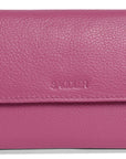 SADDLER CLAIRE Long Leather Trifold Purse - 18 Card Slots, Dual Zip Pockets, and Note Sections - RFID Protected