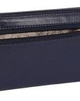 SADDLER CLAIRE Long Leather Trifold Purse - 18 Card Slots, Dual Zip Pockets, and Note Sections - RFID Protected