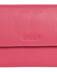 SADDLER CLAIRE Long Leather Trifold Purse - 18 Card Slots, Dual Zip Pockets, and Note Sections - RFID Protected