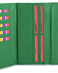 SADDLER CLAIRE Long Leather Trifold Purse - 18 Card Slots, Dual Zip Pockets, and Note Sections - RFID Protected