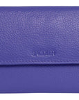 SADDLER CLAIRE Long Leather Trifold Purse - 18 Card Slots, Dual Zip Pockets, and Note Sections - RFID Protected
