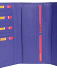 SADDLER CLAIRE Long Leather Trifold Purse - 18 Card Slots, Dual Zip Pockets, and Note Sections - RFID Protected