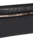 SADDLER CLAIRE Long Leather Trifold Purse - 18 Card Slots, Dual Zip Pockets, and Note Sections - RFID Protected