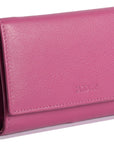 Compact Trifold Leather Purse "Eleanor" – Handmade by Saddler | RFID Protected & Gift Boxed | 10 Card Slots & Rear Zip Coin Pocket