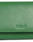 Compact Trifold Leather Purse "Eleanor" – Handmade by Saddler | RFID Protected & Gift Boxed | 10 Card Slots & Rear Zip Coin Pocket