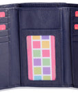 Compact Trifold Leather Purse "Eleanor" – Handmade by Saddler | RFID Protected & Gift Boxed | 10 Card Slots & Rear Zip Coin Pocket