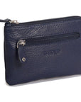 Compact Leather Coin & Card Purse "Ellie" – Handmade by Saddler | RFID Protected & Gift Boxed | With Front Zip Pocket & Key Holder