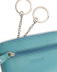 Compact Leather Coin & Card Purse "Ellie" – Handmade by Saddler | RFID Protected & Gift Boxed | With Front Zip Pocket & Key Holder