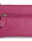 Compact Leather Coin & Card Purse "Ellie" – Handmade by Saddler | RFID Protected & Gift Boxed | With Front Zip Pocket & Key Holder