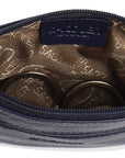 Compact Leather Coin & Card Purse "Ellie" – Handmade by Saddler | RFID Protected & Gift Boxed | With Front Zip Pocket & Key Holder