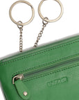 Compact Leather Coin & Card Purse "Ellie" – Handmade by Saddler | RFID Protected & Gift Boxed | With Front Zip Pocket & Key Holder