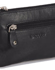 Compact Leather Coin & Card Purse "Ellie" – Handmade by Saddler | RFID Protected & Gift Boxed | With Front Zip Pocket & Key Holder