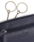 Compact Leather Coin & Card Purse "Ellie" – Handmade by Saddler | RFID Protected & Gift Boxed | With Front Zip Pocket & Key Holder