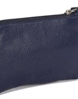 Compact Leather Coin & Card Purse "Ellie" – Handmade by Saddler | RFID Protected & Gift Boxed | With Front Zip Pocket & Key Holder