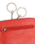 Compact Leather Coin & Card Purse "Ellie" – Handmade by Saddler | RFID Protected & Gift Boxed | With Front Zip Pocket & Key Holder