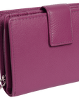SADDLER EMILY Handmade Leather Mid-Size Wallet – RFID Protected | 10 Card Slots, Secure Tab Closure & Zipped Coin Pocket | Gift Boxed