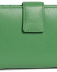 SADDLER EMILY Handmade Leather Mid-Size Wallet – RFID Protected | 10 Card Slots, Secure Tab Closure & Zipped Coin Pocket | Gift Boxed