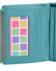 SADDLER EMILY Handmade Leather Mid-Size Wallet – RFID Protected | 10 Card Slots, Secure Tab Closure & Zipped Coin Pocket | Gift Boxed