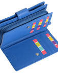SADDLER GEORGIE Leather Double-Sided Purse - 13 Card Slots, Generous Space for Notes and Coins - RFID Protected