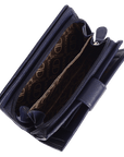 SADDLER GEORGIE Leather Double-Sided Purse - 13 Card Slots, Generous Space for Notes and Coins - RFID Protected