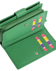 SADDLER GEORGIE Leather Double-Sided Purse - 13 Card Slots, Generous Space for Notes and Coins - RFID Protected