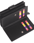 SADDLER GEORGIE Leather Double-Sided Purse - 13 Card Slots, Generous Space for Notes and Coins - RFID Protected