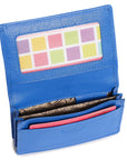 SADDLER JESSICA Leather Credit Card Holder with RFID Protection - 2 Sections and ID Window
