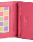 SADDLER JESSICA Leather Credit Card Holder with RFID Protection - 2 Sections and ID Window