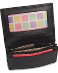 SADDLER JESSICA Leather Credit Card Holder with RFID Protection - 2 Sections and ID Window