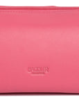 SADDLER MEGAN Leather Zip Top Cosmetic Bag - Large Capacity and Inner Zip Pocket - RFID Protected