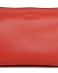 SADDLER MEGAN Leather Zip Top Cosmetic Bag - Large Capacity and Inner Zip Pocket - RFID Protected