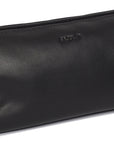 SADDLER MEGAN Leather Zip Top Cosmetic Bag - Large Capacity and Inner Zip Pocket - RFID Protected