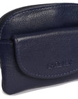 Compact Leather Zip-Top Coin Purse "Molly" – Handmade by Saddler | RFID Protected & Gift Boxed | With Front Pocket & Interior Key Ring
