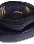 Compact Leather Zip-Top Coin Purse "Molly" – Handmade by Saddler | RFID Protected & Gift Boxed | With Front Pocket & Interior Key Ring
