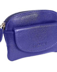 Compact Leather Zip-Top Coin Purse "Molly" – Handmade by Saddler | RFID Protected & Gift Boxed | With Front Pocket & Interior Key Ring