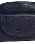 Compact Leather Zip-Top Coin Purse "Molly" – Handmade by Saddler | RFID Protected & Gift Boxed | With Front Pocket & Interior Key Ring