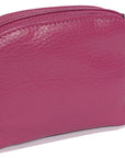 Compact Leather Zip-Top Coin Purse "Molly" – Handmade by Saddler | RFID Protected & Gift Boxed | With Front Pocket & Interior Key Ring