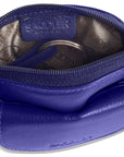 Compact Leather Zip-Top Coin Purse "Molly" – Handmade by Saddler | RFID Protected & Gift Boxed | With Front Pocket & Interior Key Ring